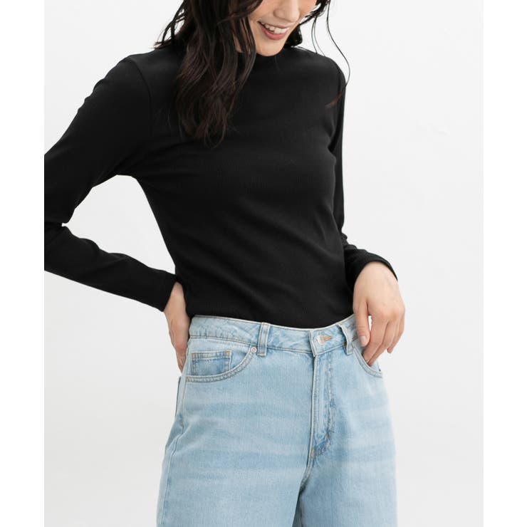 ブラック | トップス カットソー 長袖 | Honeys