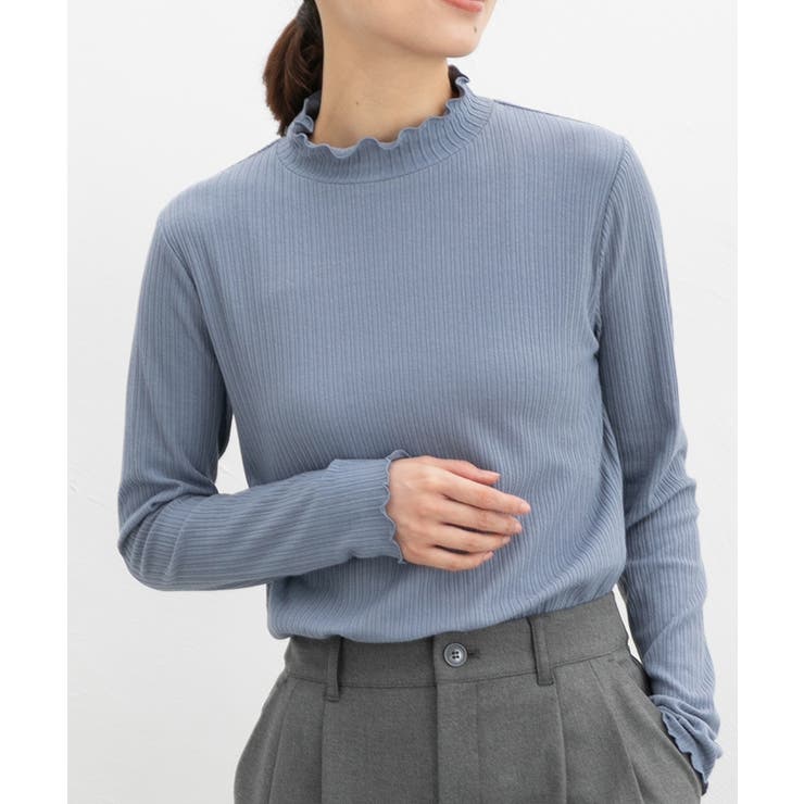 スモーキーブルー | トップス カットソー 長袖 | Honeys