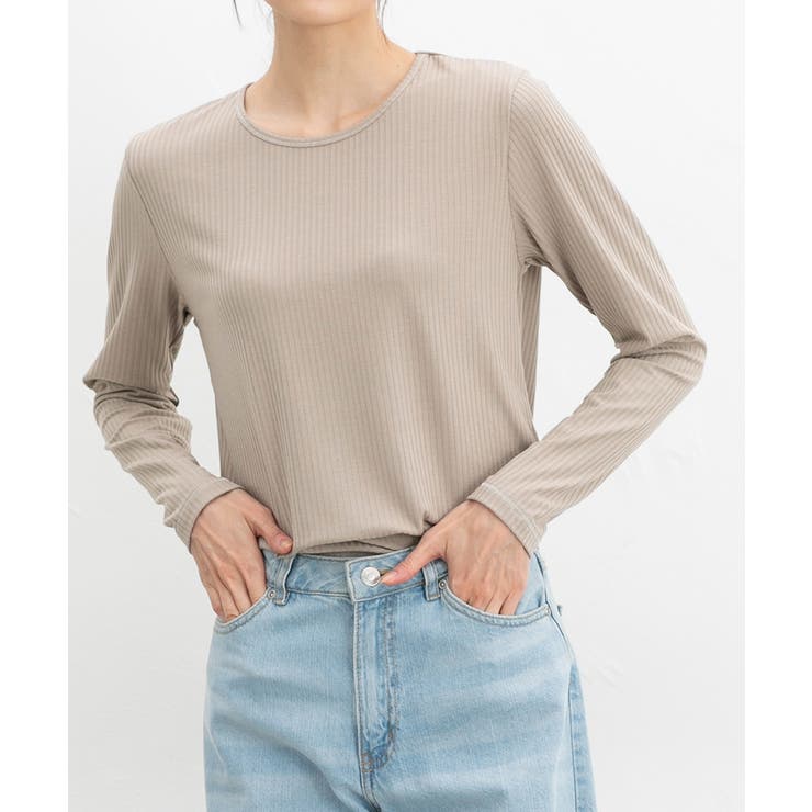 ダークベージュ | トップス カットソー 長袖 | Honeys