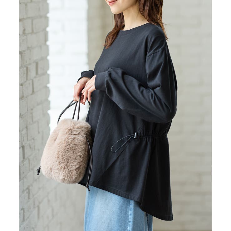 ブラック | トップス カットソー 長袖 | Honeys