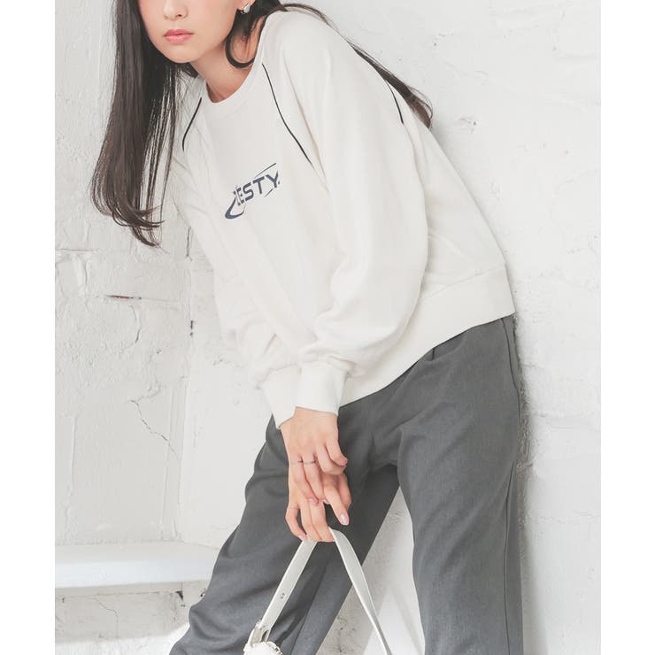 ホワイト | トップス スウェット 長袖 | Honeys