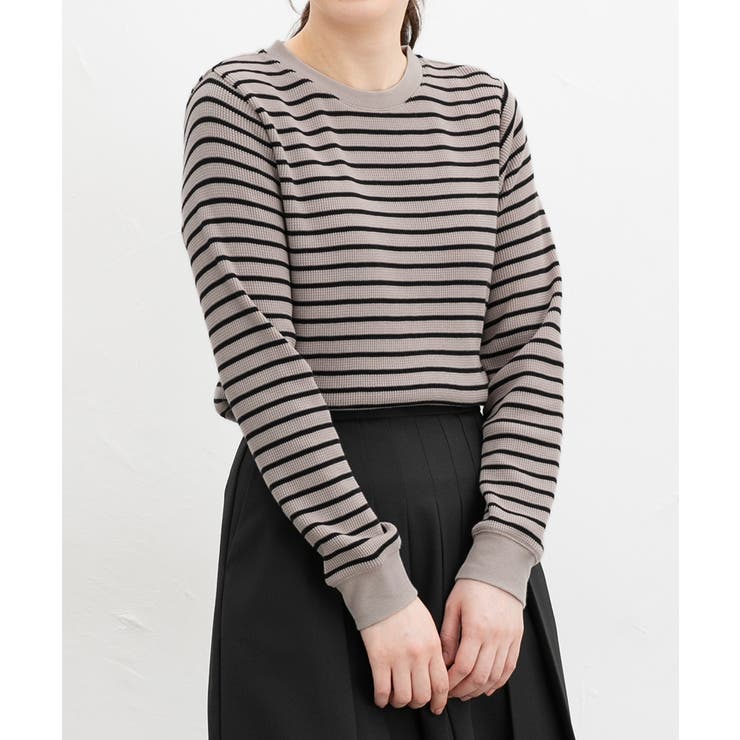 ベージュ×クロ | トップス Tシャツ ロンＴ | Honeys