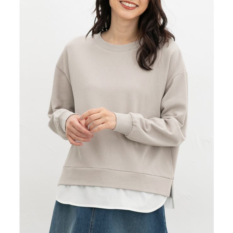 グレージュ | トップス スウェット 長袖 | Honeys