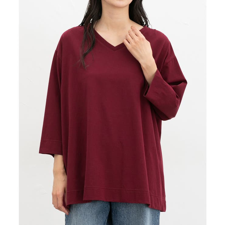 ダークレッド | トップス カットソー チュニック | Honeys