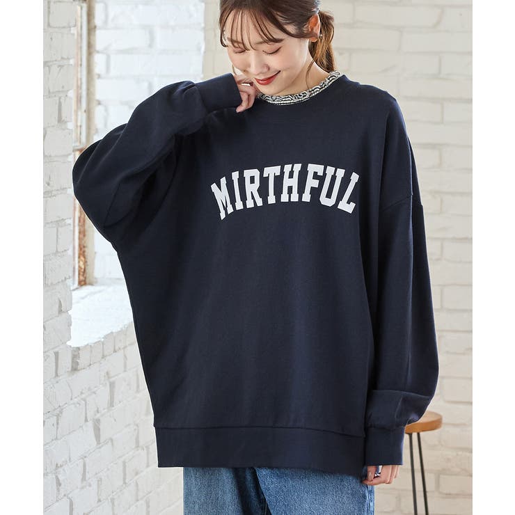 ネイビー | トップス スウェット 長袖 | Honeys