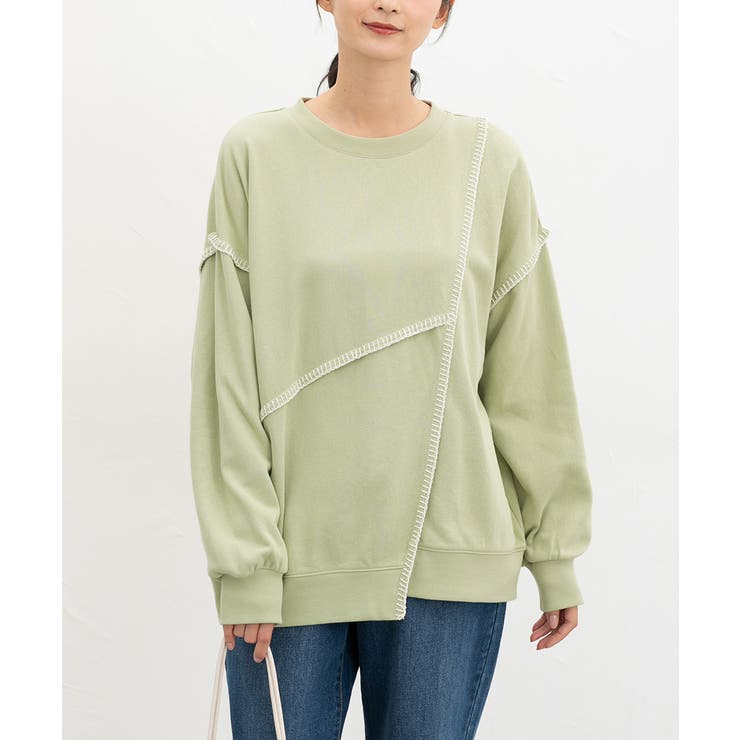 ライム | トップス スウェット 長袖 | Honeys