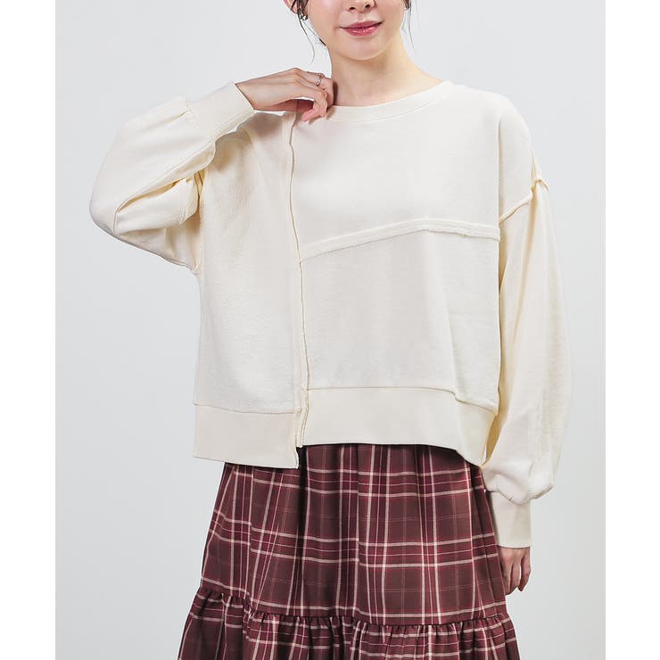 アイボリー | トップス スウェット 長袖 | Honeys