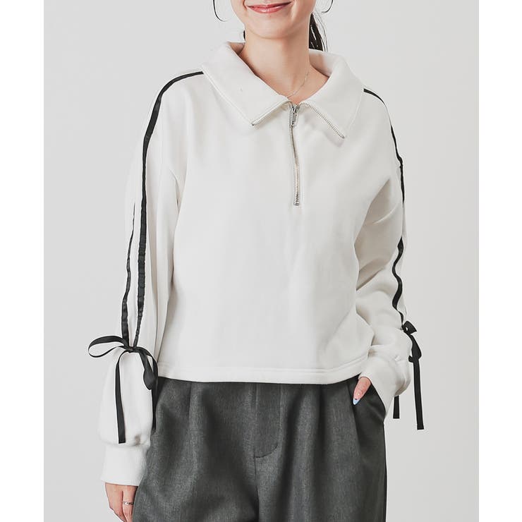 アイボリー | トップス スウェット 長袖 | Honeys