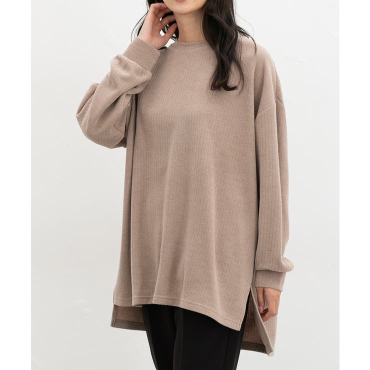 杢ベージュ | トップス カットソー 長袖 | Honeys