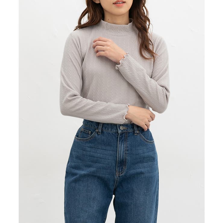 ベージュ | トップス カットソー 長袖 | Honeys