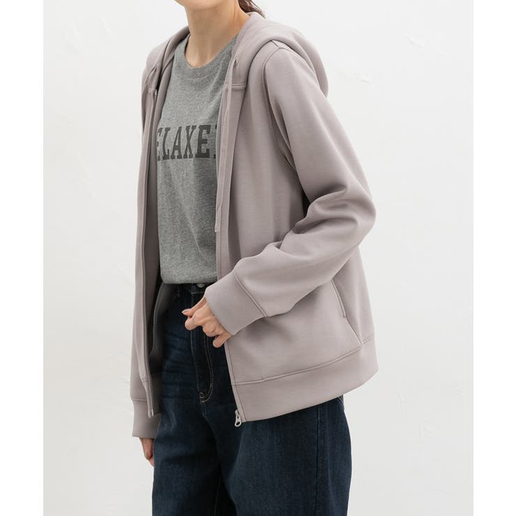 グレージュ | トップス パーカー ジップパーカー | Honeys