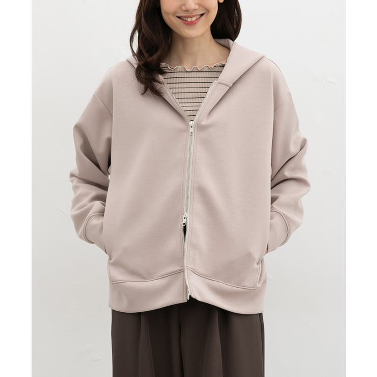 グレージュ | トップス パーカー ジップパーカー | Honeys