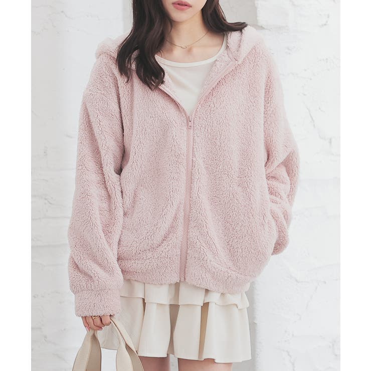 ピンク | トップス パーカー ジップパーカー | Honeys