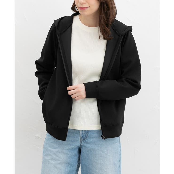 ブラック | トップス パーカー ジップパーカー | Honeys