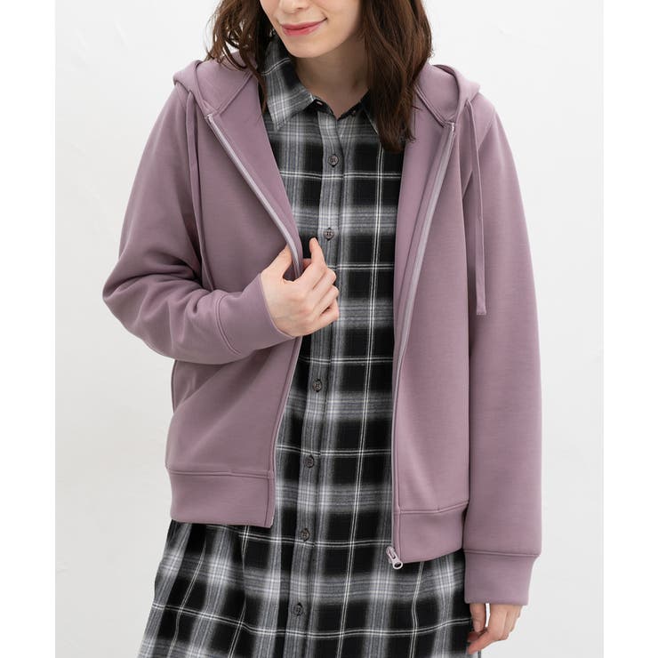 スモーキーピンク | トップス パーカー ジップパーカー | Honeys