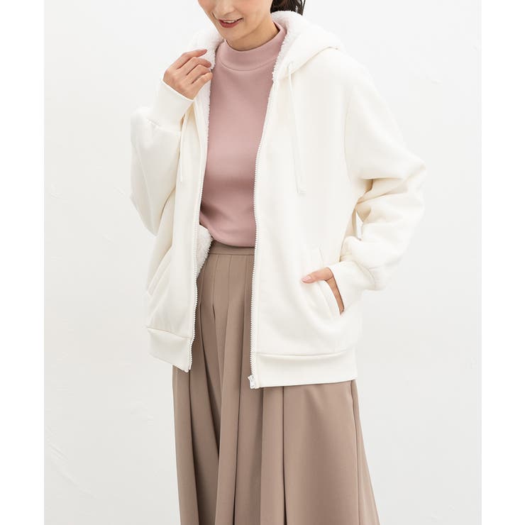 アイボリー | トップス パーカー ジップパーカー | Honeys