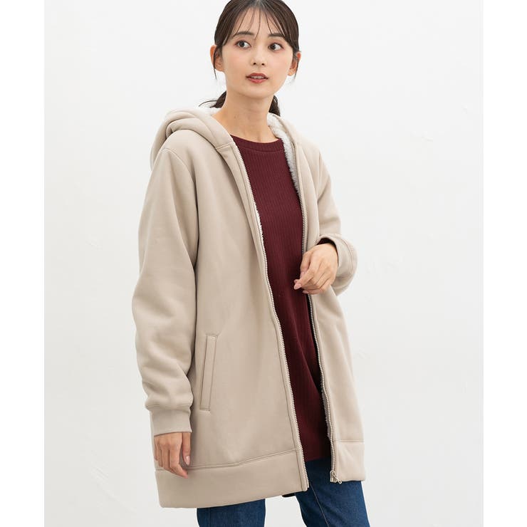 ベージュ | トップス パーカー ジップパーカー | Honeys