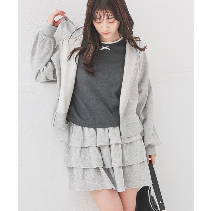 杢グレー | トップス パーカー ジップパーカー | Honeys