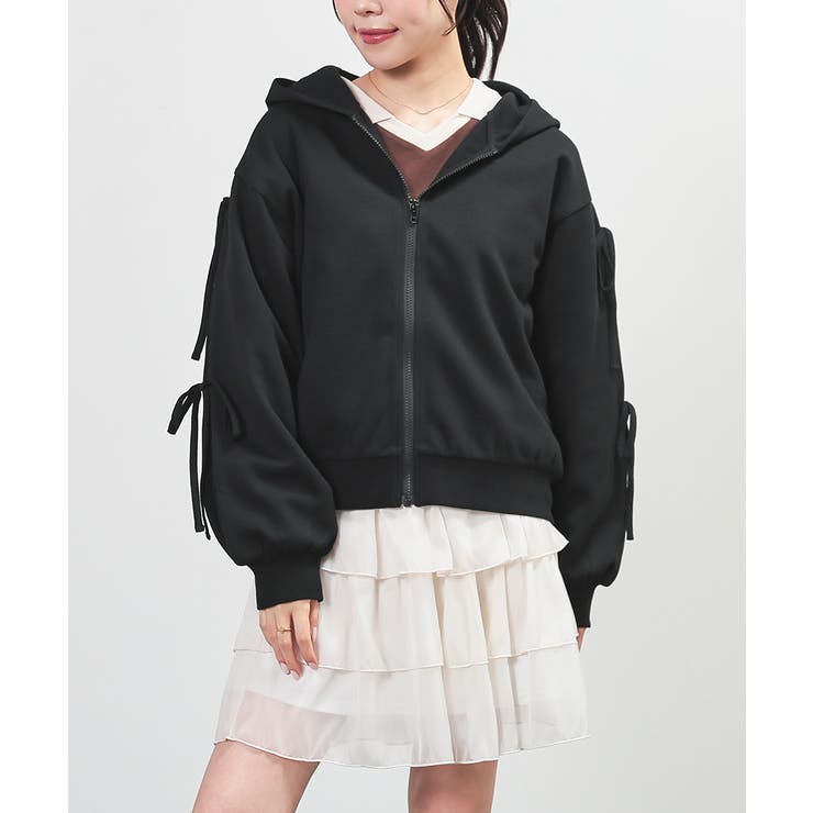 ブラック | トップス パーカー スウェット | Honeys