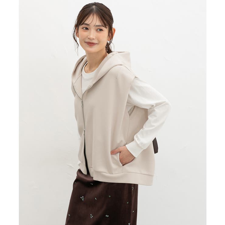 グレージュ | トップス ベスト スウェット | Honeys