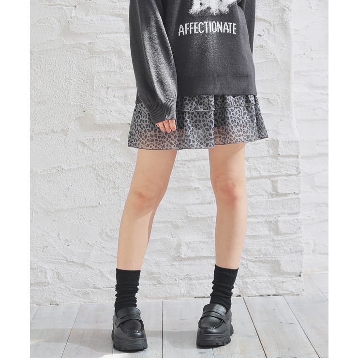 グレー×クロ | ボトムス スカート ミニスカート | Honeys