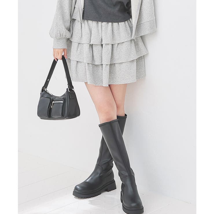 杢グレー | ボトムス スカート ミニスカート | Honeys