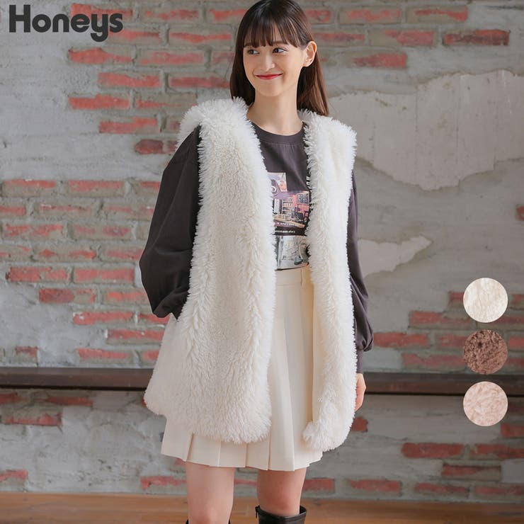 ベスト ジレ アウター[品番：HNSW0007848]｜Honeys（ハニーズ）のレディースファッション通販｜SHOPLIST（ショップリスト）