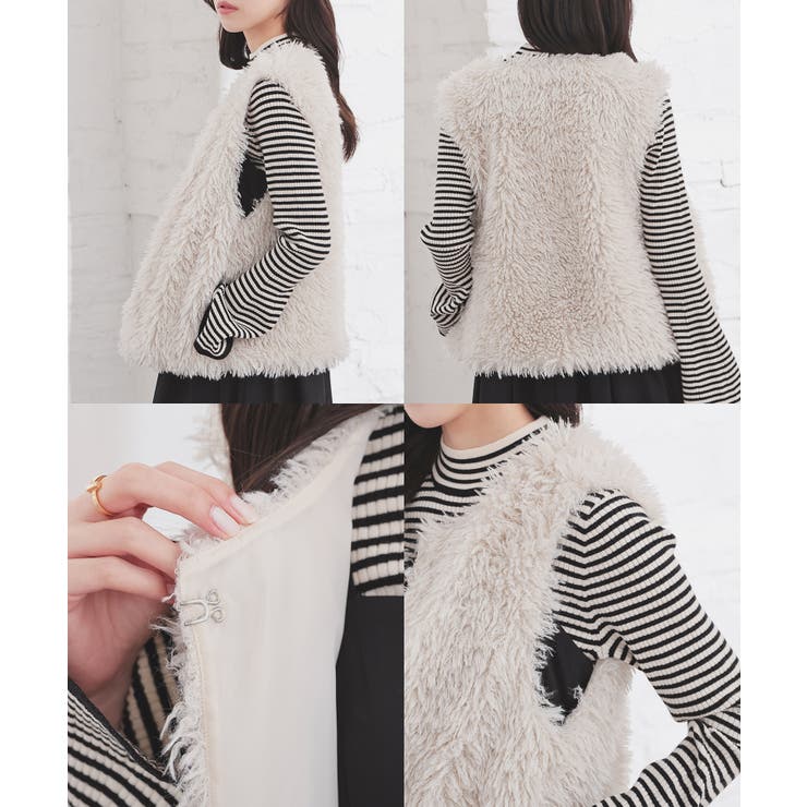 アウター ベスト ボア | Honeys | 詳細画像15 