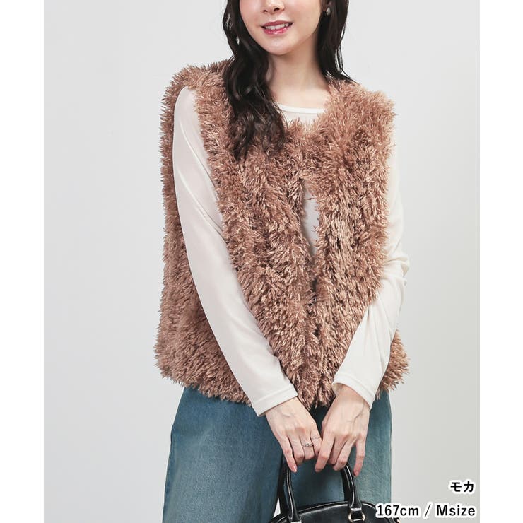 アウター ベスト ボア | Honeys | 詳細画像7 