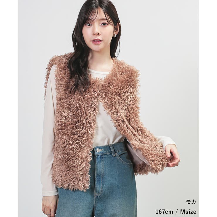 アウター ベスト ボア | Honeys | 詳細画像8 