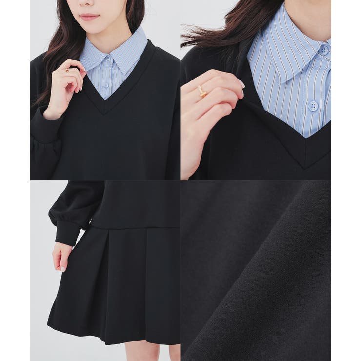 ワンピース 長袖 ミニ丈 | Honeys | 詳細画像16 