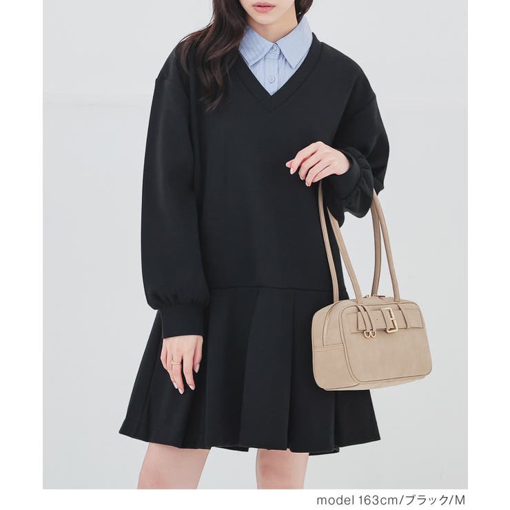 ワンピース 長袖 ミニ丈 | Honeys | 詳細画像4 