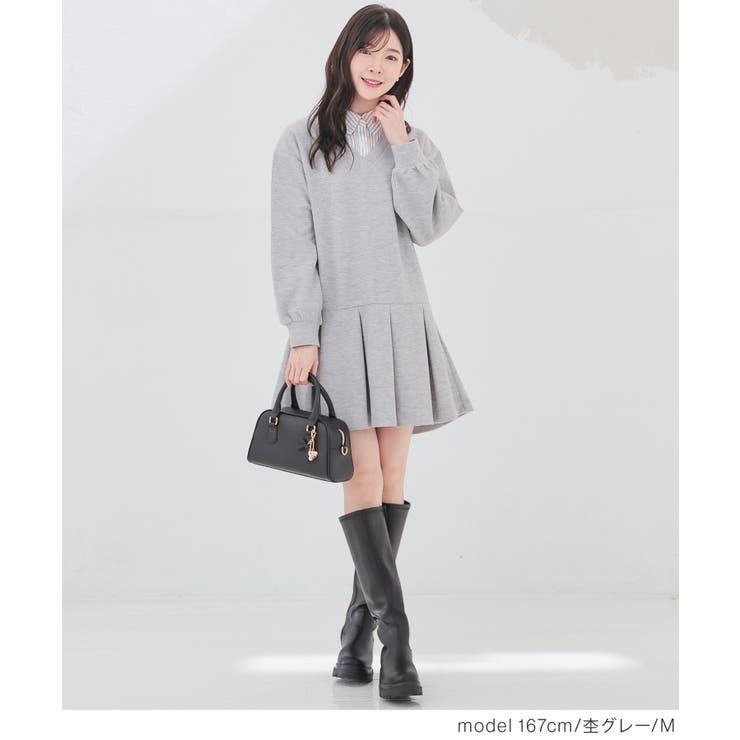 ワンピース 長袖 ミニ丈 | Honeys | 詳細画像9 