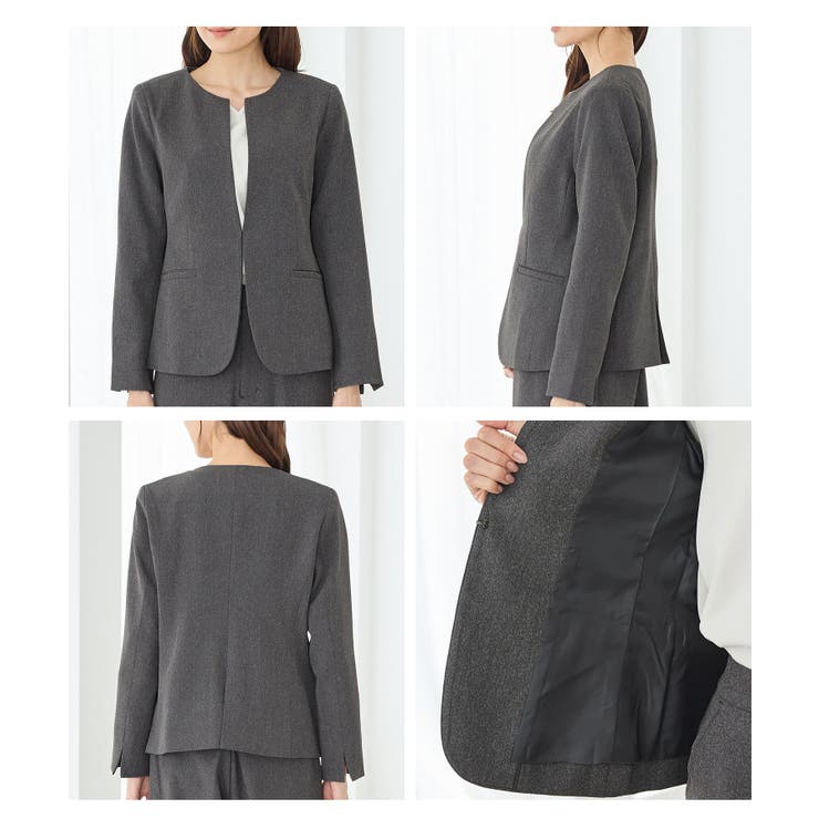 アウター ジャケット カラーレスジャケット | Honeys | 詳細画像13 