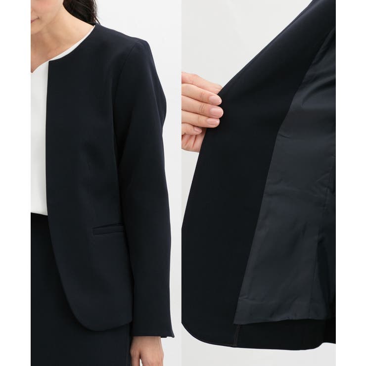 アウター ジャケット カラーレスジャケット | Honeys | 詳細画像7 