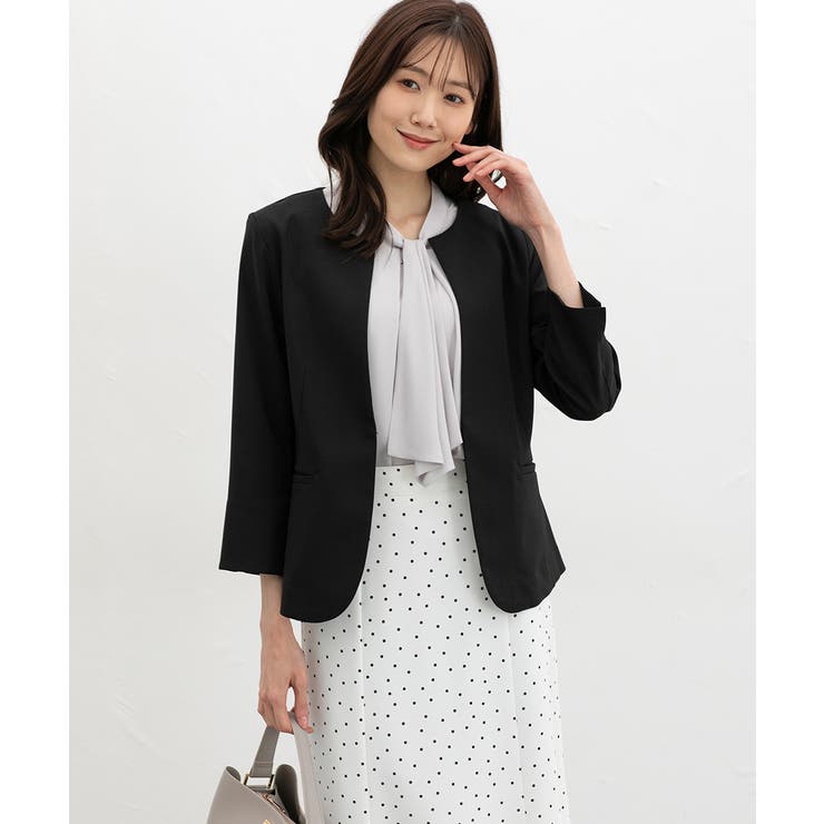 ブラック | アウター ジャケット カラーレス | Honeys