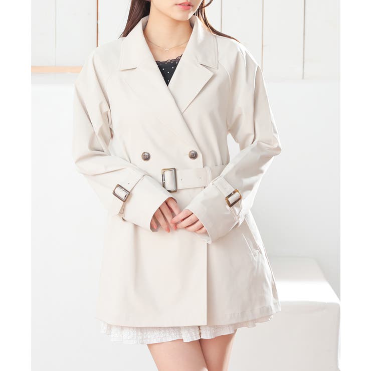 アイボリー | アウター コート トレンチコート | Honeys