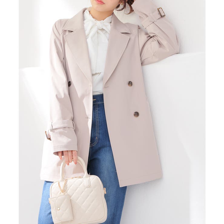 ピンクベージュ | アウター コート トレンチコート | Honeys
