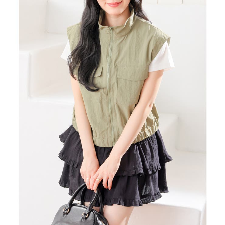 カーキ | アウター ベスト ジレ | Honeys