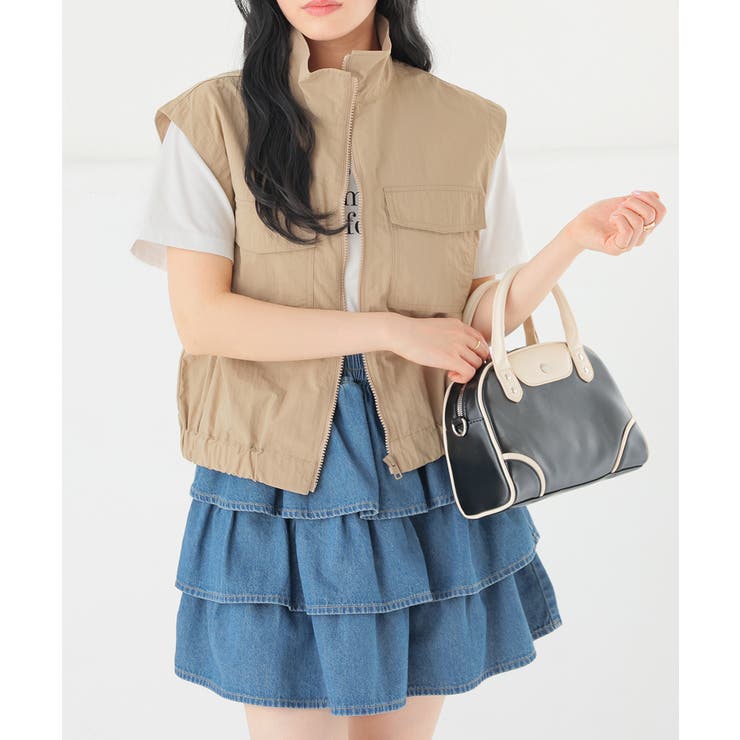 ベージュ | アウター ベスト ジレ | Honeys