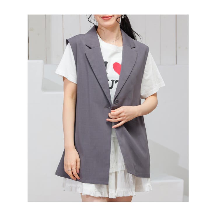 アウター ベスト ジレ | Honeys | 詳細画像14 