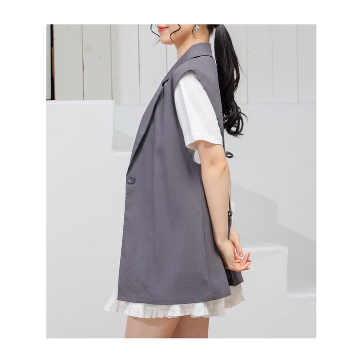 アウター ベスト ジレ | Honeys | 詳細画像15 