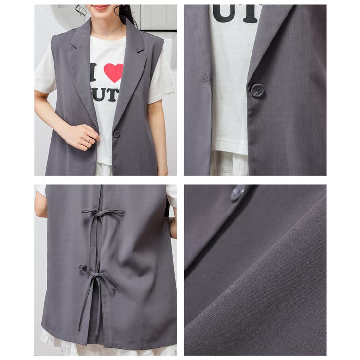 アウター ベスト ジレ | Honeys | 詳細画像17 