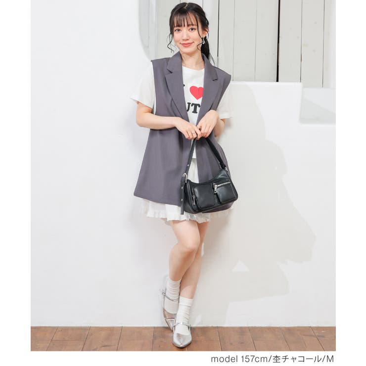 アウター ベスト ジレ | Honeys | 詳細画像6 