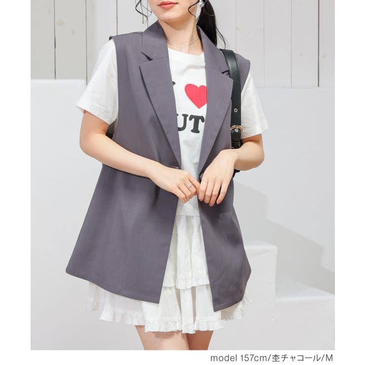 アウター ベスト ジレ | Honeys | 詳細画像7 