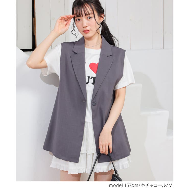アウター ベスト ジレ | Honeys | 詳細画像8 