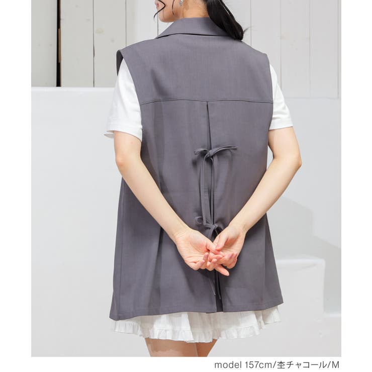 アウター ベスト ジレ | Honeys | 詳細画像9 