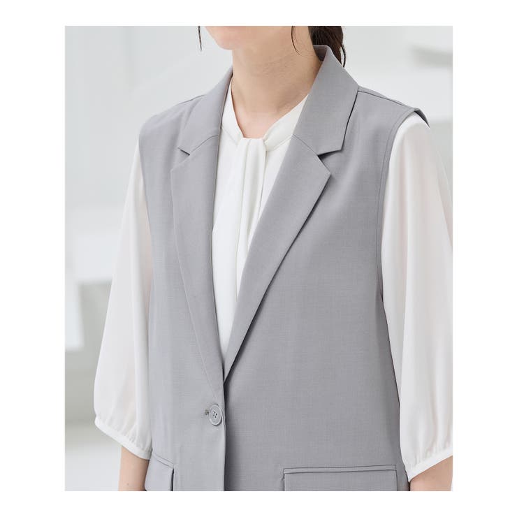 アウター ジレ ベスト | Honeys | 詳細画像14 