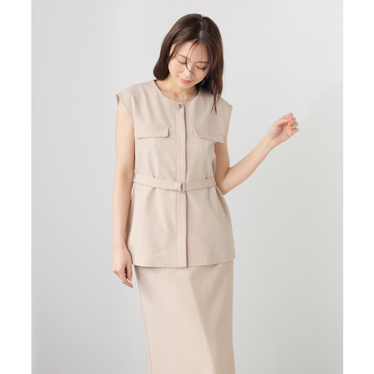 アウター ジレ ベスト | Honeys | 詳細画像12 