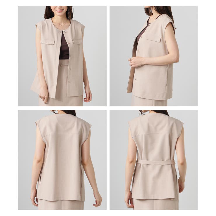 アウター ジレ ベスト | Honeys | 詳細画像14 